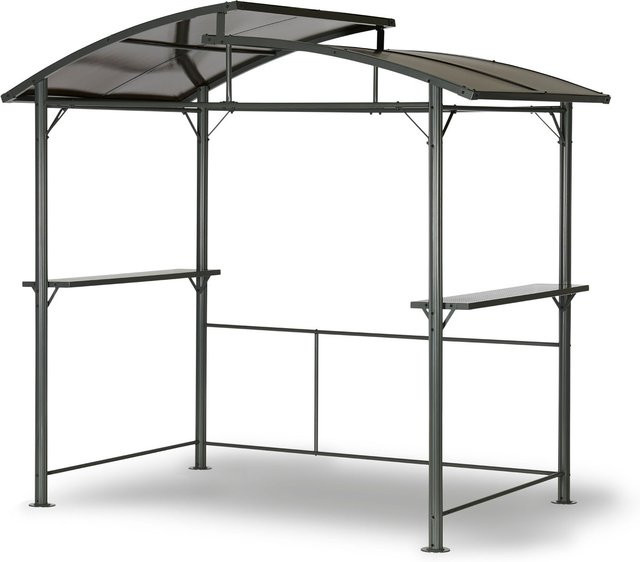 Leco Profi-Grillpavillon mit Polycarbonat-Dach in Anthrazit, L x B x H: 245 x 150 x 234 cm - Bild 1