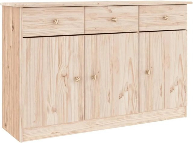 vidaXL Sideboard ALTA aus Massivholz Kiefer in Braun, B/T/H: 112 x 35 x 73 cm, rustikales Design - Bild 1