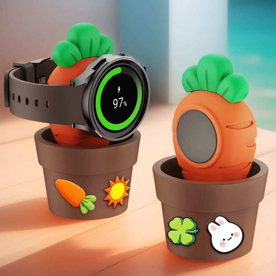 Sikai Silikon-Ladestation für Samsung Galaxy Watch 7, 6 und 5/5Pro in Gelb - Bild 5