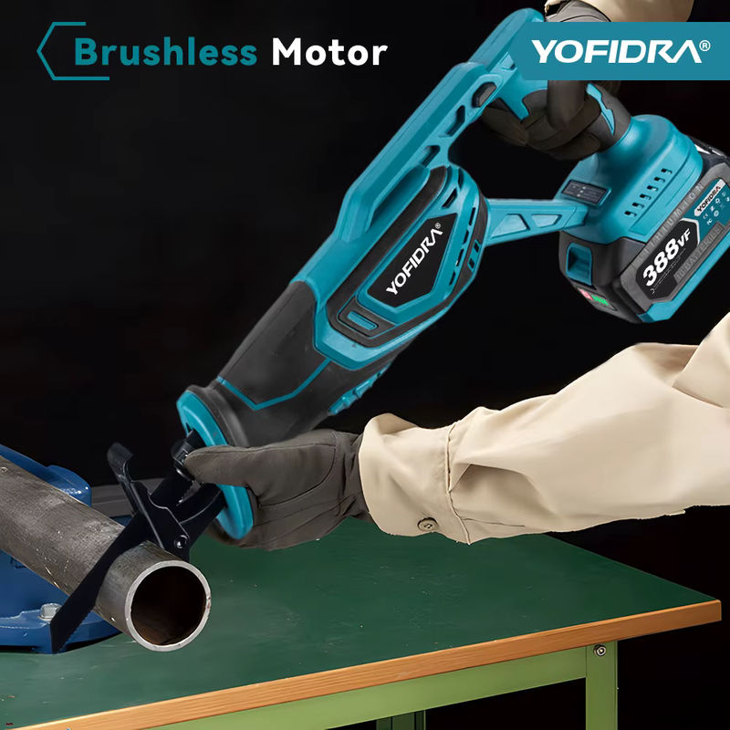 YOFIDRA Bürstenlose Hand-Säbelsäge mit 3000 RPM für Holz und Metall, Blau, kompatibel mit Makita LXT Akkus - Bild 4