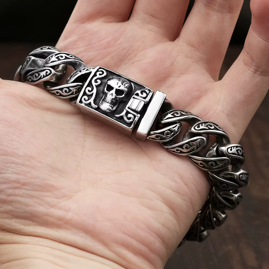 NORTHMAN Armband, Edelstahl, Silber, Vintage, Herren - Bild 2