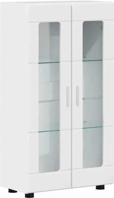 vidaXL Sideboard FLORIN mit Regal in Hochglanz Weiß, B/T/H: 55,5 x 29 x 103 cm - Bild 1