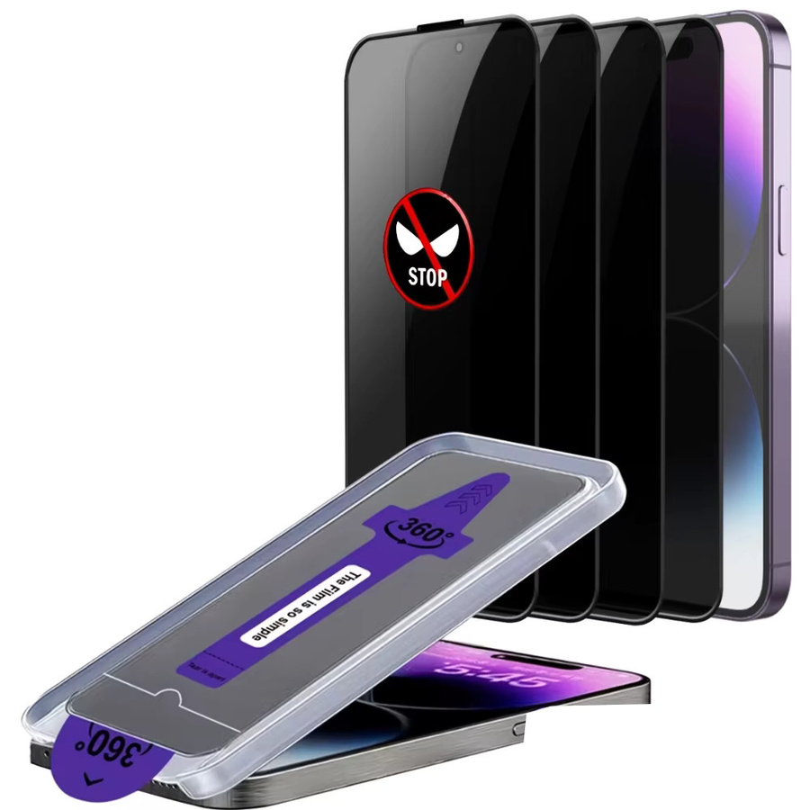 NNBILI 3-teiliges 4-Wege-Privatsphären-Set aus gehärtetem Glas für iPhone 17 16 15 14 13 12 11 Pro Max Serie, transparent - Bild 5