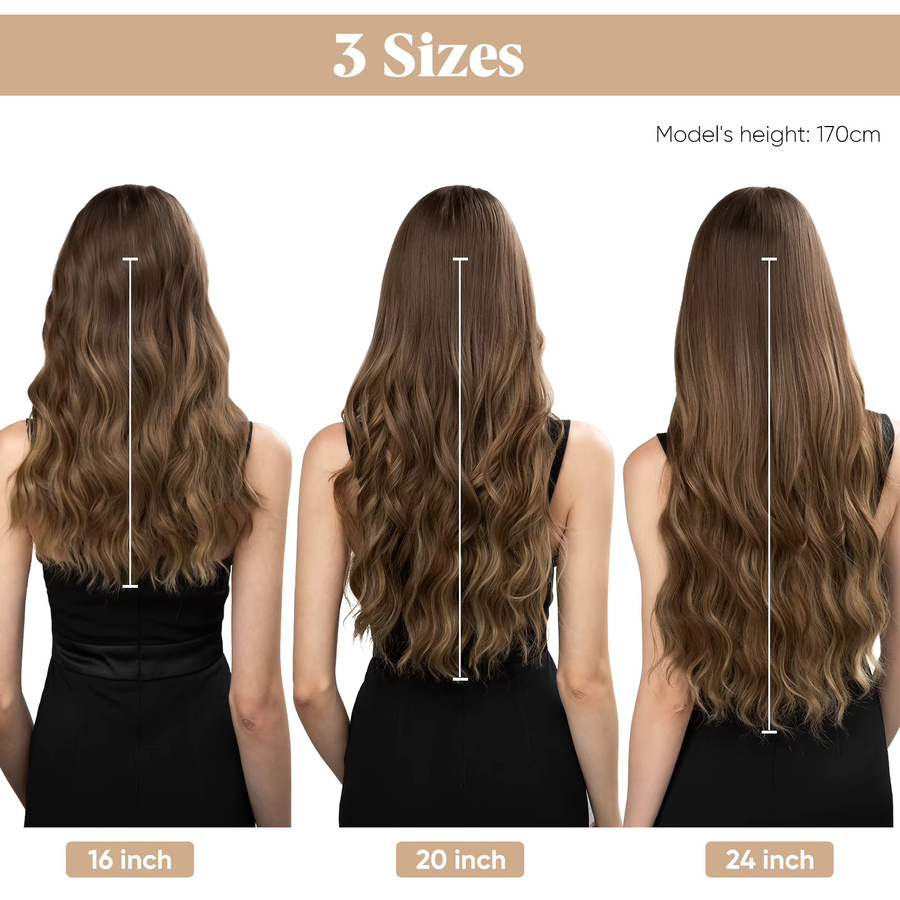 Sarla Haarteil, synthetische Welle, Ombre, blonde Haarteile für Damen - Bild 4