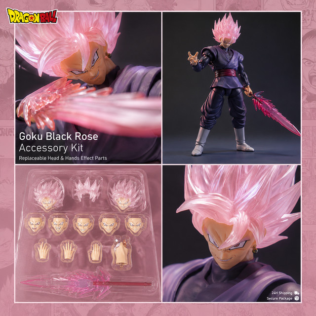 Bandai Dragon Ball Z SHF Super Saiyan Rosé Son Goku Black Zamasu Kopfzubehör, Actionfiguren - Bild 1