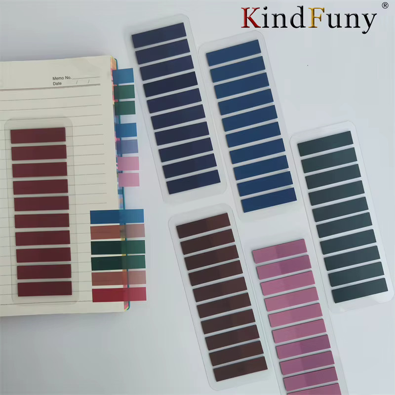 KindFuny 200 Stück transparente selbstklebende Index-Tabs in Multicolour für Schul- und Bürobedarf - Bild 2