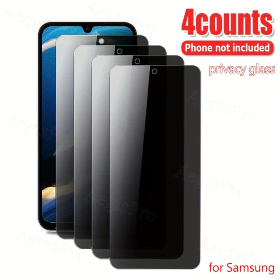 4er-Set Blickschutz-Displayschutzfolien für Samsung Galaxy S25 Ultra, S24 Ultra, S23 Plus, S22 und S21 in Schwarz - Bild 2