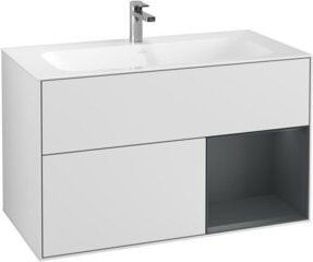 V&B Waschtischunterschrank Finion Reg rechte Modell Weiß matt lackiert B/T/H: 99,6 x 59,1 x 49,8 cm - Bild 1