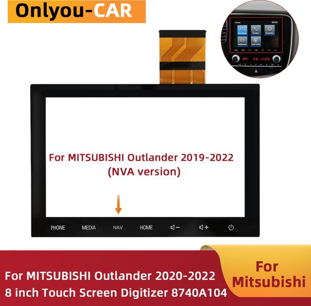 Onlyouca 8-Zoll-Touchscreen mit Navigation für Mitsubishi Outlander 2020–2022 Radio 8740A098 8740A103 8740A046 8740A100 in Schwarz und Braun - Bild 1