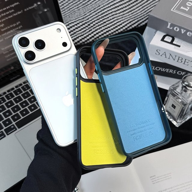 MagSafe Schutzhülle mit geometrischem Punktmatrix-Design für iPhone 11 bis iPhone 17 Pro Max, matt und magnetisch, Farbe: Schwarz - Bild 1