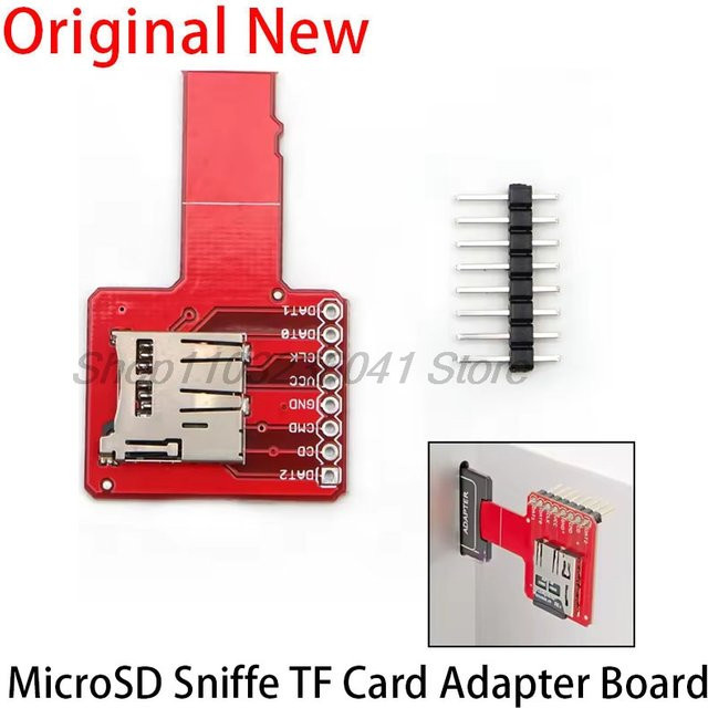 Ydlzmsjiah Micro SD Sniffer kompatibel mit TF-Karten-Adapterplatte, Rot - Bild 1