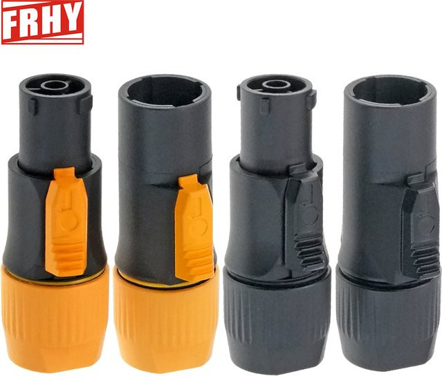 FRHY Powercon-Stecker 3-polig, IP65 wasserdichter PA66-Verriegelungsstecker, weibliches Gehäuse in Schwarz für Bühnenbeleuchtung und Audiogeräte - Bild 1