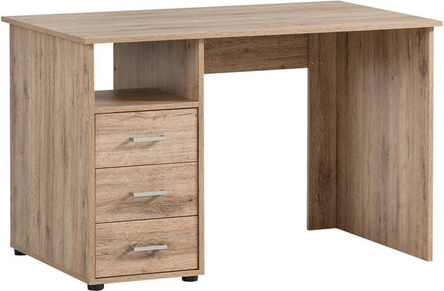 Schreibtisch Niels von Möbelpartner in Eiche Wildeiche Nachbildung, Farbe Braun, B/H/T: 116 x 74 x 70 cm - Bild 1