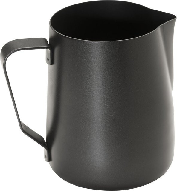APS Milchkanne und Universalkanne aus Edelstahl in Schwarz mit 600 ml Volumen, Durchmesser: 9 cm, Höhe: 11,5 cm - Bild 1
