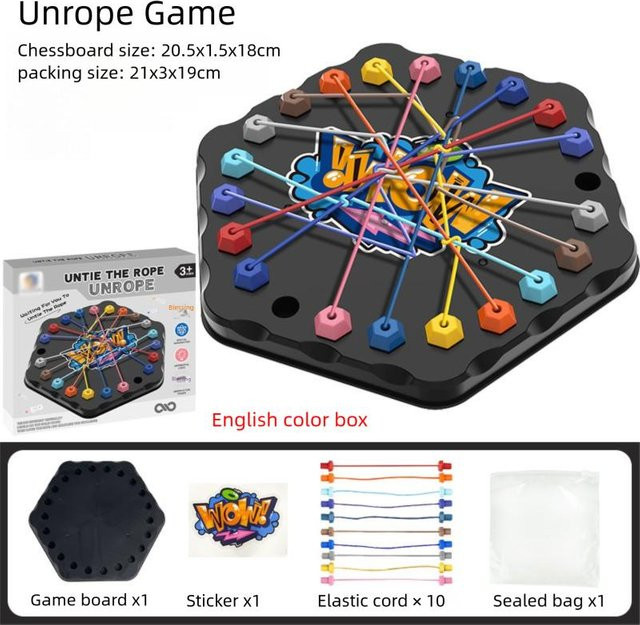 Binchi Outdoor Equipment Seilknoten entwirren, Puzzle Brettspiel, ab 3 Jahre - Bild 1
