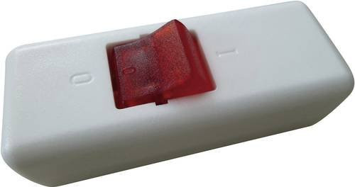 InterBär Schnurschalter 8010-108.01 Weiß Rot 2 x Aus/Ein 10A - Bild 1