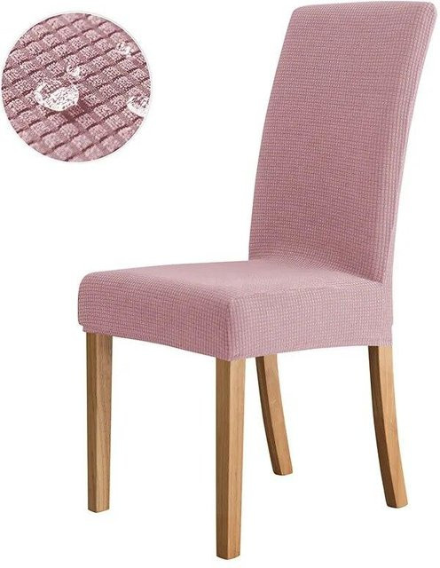 BC-Warm Home Stretch-Jacquard Stuhlbezug für Esszimmerstühle, schmutzabweisend, Pink - Bild 1