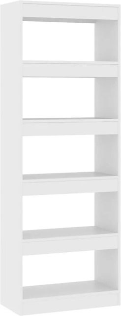 vidaXL Bücherregal und Raumteiler aus Holzwerkstoff in Weiß, B/T/H: 60 x 30 x 166 cm - Bild 1
