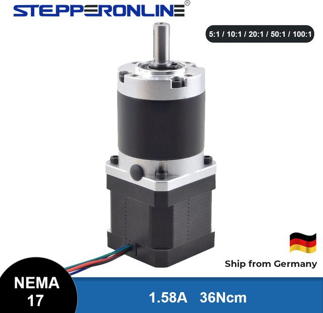 STEPPERONLINE Nema 17 Hochpräziser Planetengetriebemotor mit verschiedenen Übersetzungsverhältnissen - Bild 1