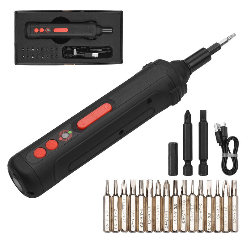 Yuclam 4V Akku-Elektroschrauber-Set mit 1500 mAh Akku in Schwarz - Bild 6