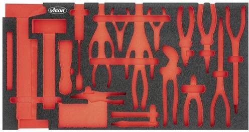 Vigour Weichschaumeinlage rot, B/T/H: 75,0 x 39,3 x 39,3 cm - Bild 1