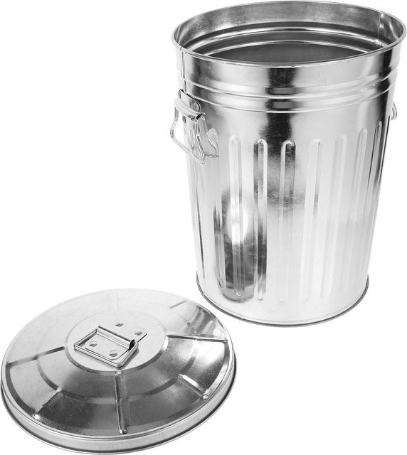 Metall Mülleimer für Außen und Innen als kleiner Papierkorb und Recyclingbehälter aus Eisen für Küche und Büro - Bild 1