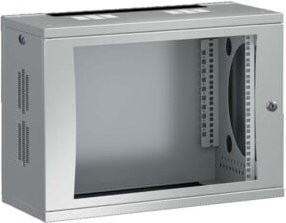 Rittal FlatBox Wandschrank mit Sichttür in Grau, B: 60 cm, T: 40 cm, H: 49,2 cm - Bild 1