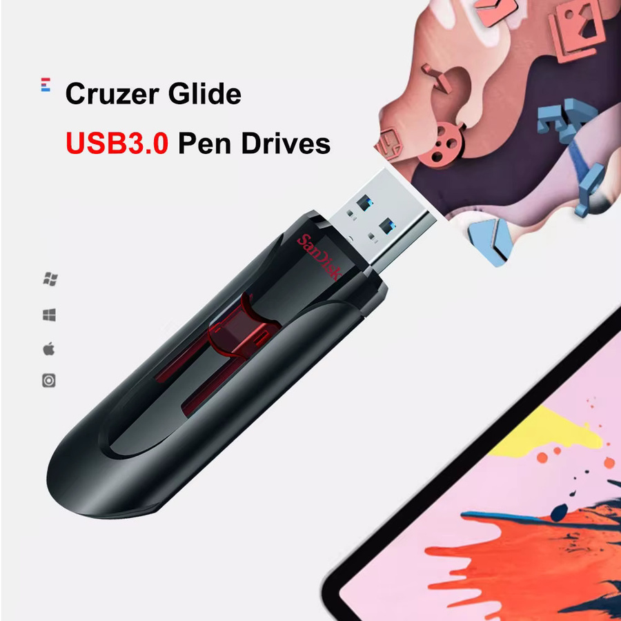 SanDisk Cruzer Glide USB 3.0 Flash Drive CZ600 Black - Bild 6
