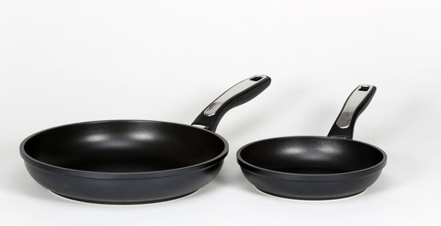 2-teiliges Pfannenset Delta mit Antihaftbeschichtung in Schwarz, Durchmesser: 20 cm und 28 cm - Bild 1