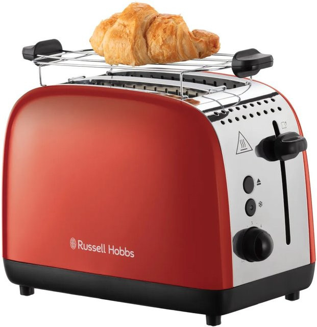 Russell Hobbs Colours Plus+ 2S 26554-56 Doppelschlitz-Toaster in Flame Red - Bild 1