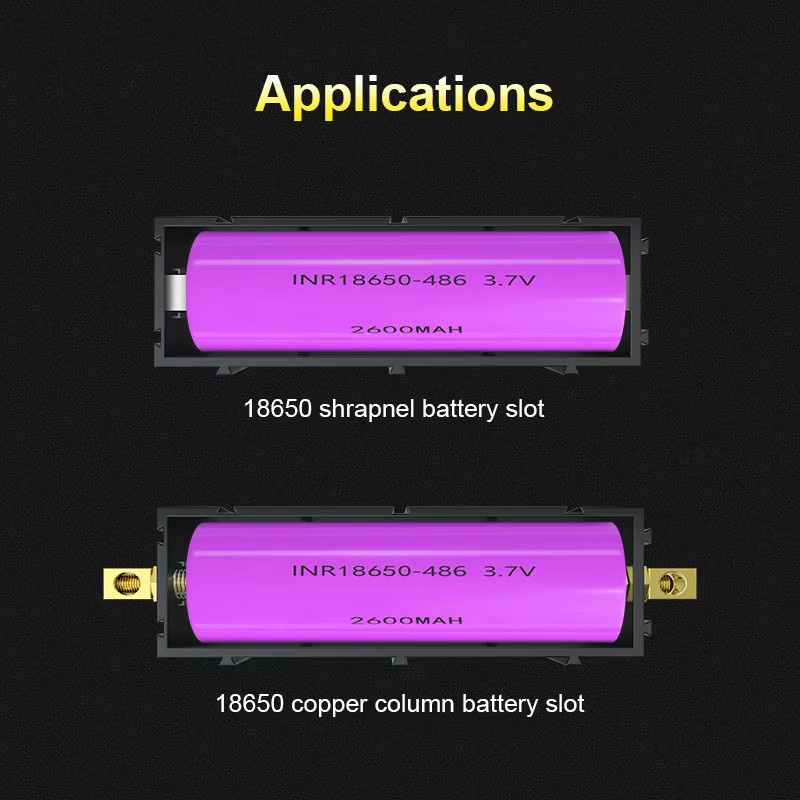 ecoflypower Spleißbares Batteriefach für 21700 und 18650 Akkus mit lötfreiem Lithium-Batteriekastenhalter und Hochstrom-Kupfersäule - Bild 2