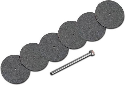 Donau Elektronik 1632 Trennscheibe gerade für Metall, 6 Stück, Grau, Durchmesser: 22 mm - Bild 1