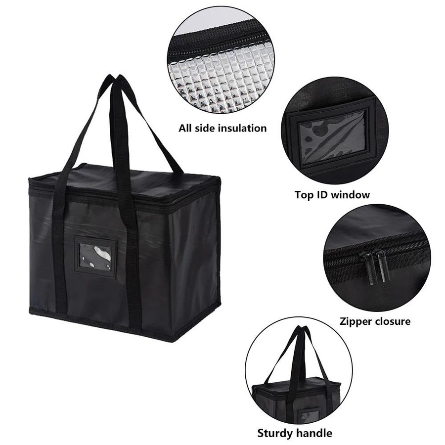 Freedom Outdoors Kühltasche mit 70l Volumen, isolierte Thermo-Lunchtasche für Camping und Picknick, Schwarz, B/T/H: 52 x 35 x 39 cm - Bild 5