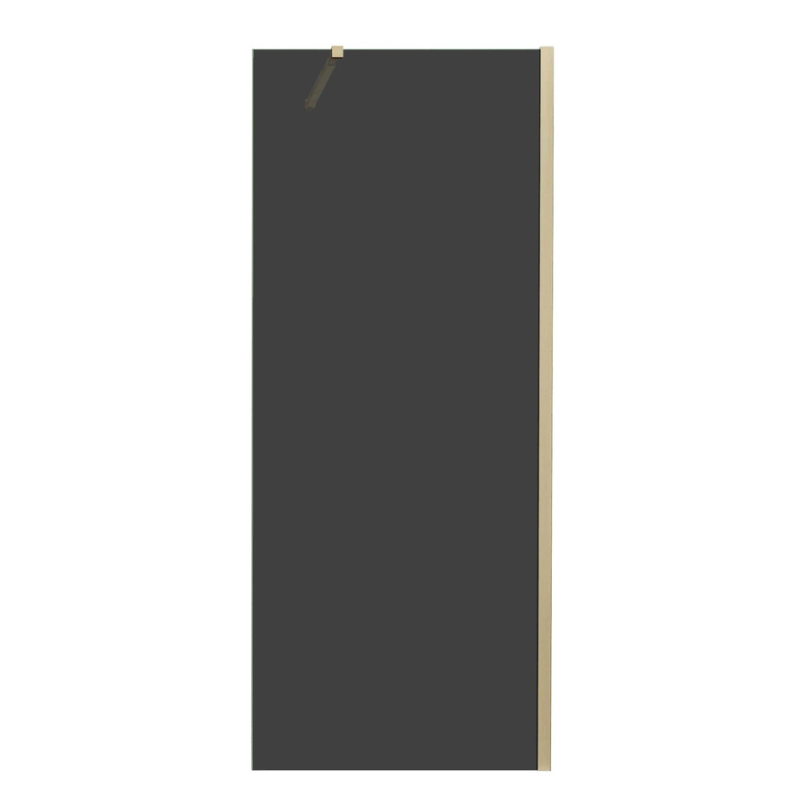 AICA Walk In Duschtrennwand mit Goldrahmen, NANO-Glas 8mm, Farbe Gold/Grau, B: 100 cm, H: 200 cm - Bild 2