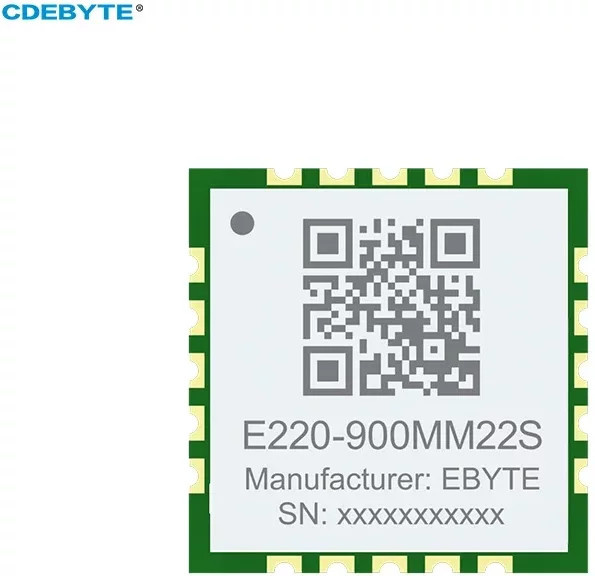 CDEBYTE E220-900MM22S LoRa Wireless-Modul 868/915 MHz mit SPI-Schnittstelle, 22 dBm und geringem Stromverbrauch, Maße: 10 x 10 mm - Bild 1