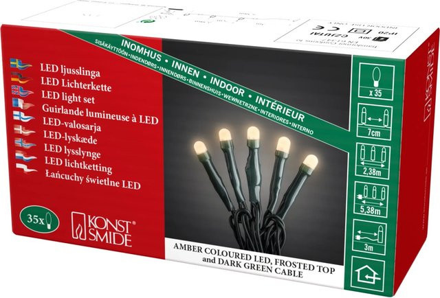 Konstsmide Micro LED Lichterkette gefrostet mit 35 Dioden in Grün und Gelb - Bild 1