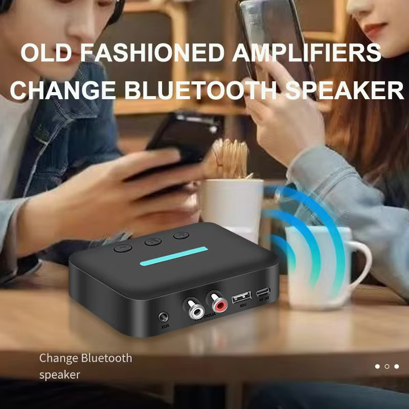 KEBETEME Bluetooth 5.3 Audio Receiver in Schwarz mit 3,5mm AUX, RCA und USB-Anschluss für PC, TV, Auto und Lautsprecher - Bild 3
