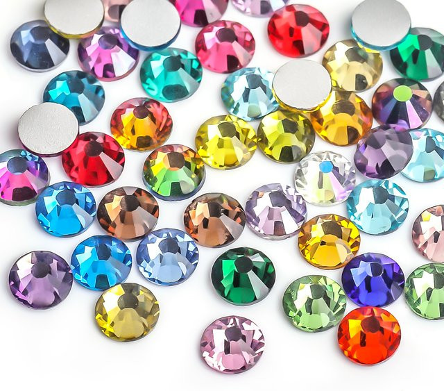 nailsworld Strass Dekoration Glitzer Kristall Jet Hematite, Glänzend - Bild 1