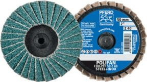 PFERD COMBIDISC Zirkon Mini-POLIFAN CDR Fächerschleifscheibe Durchmesser: 50 mm, Körnung: 40, Multicolour - Bild 2