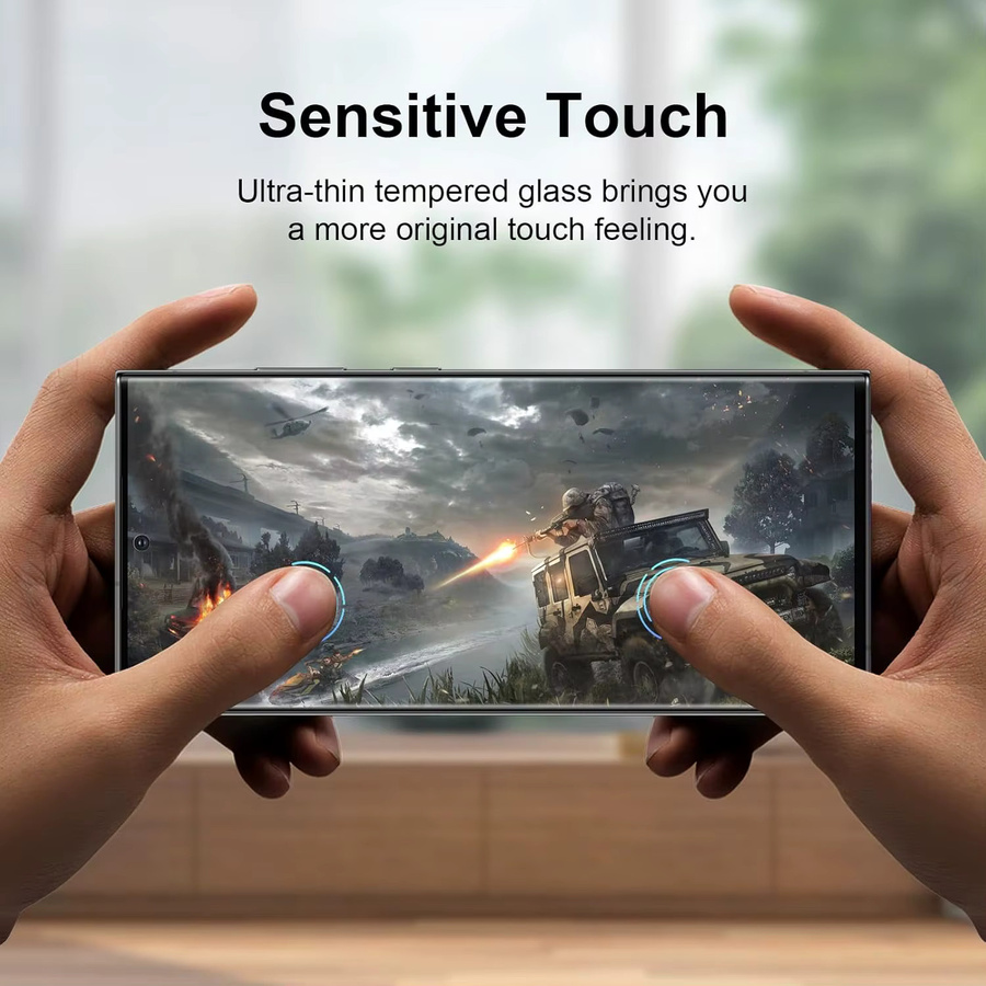 Displayschutzfolie aus gehärtetem Glas für Samsung Galaxy S22 Ultra, transparent, 1/4 Stück - Bild 6