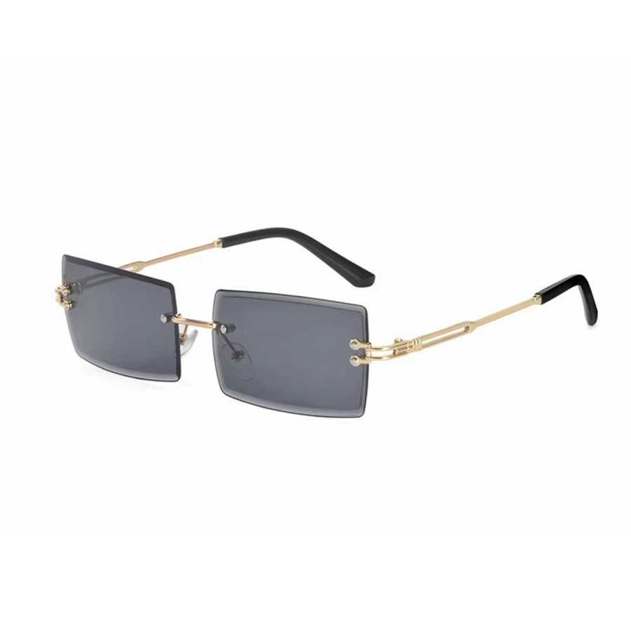 Sonnenbrille für Damen, randlos, quadratisch, Metall - Bild 2