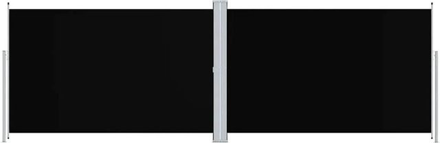 Furnicato Seitenmarkise ausziehbar Schwarz mit UV-beständigem Polyester und automatischer Rückrollfunktion B/H: 600 x 200 cm - Bild 1