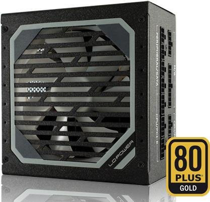 LC Power Netzteil LC1000M V2.31 Super Silent Modular Series, 1000 Watt, 80 PLUS Gold, ATX12V 2.31, Hammered Black - Bild 1