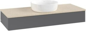 V&B Waschtischunterschrank Antao ohne Frontstruktur in Anthrazit lackiert, B/T/H: 120 x 50 x 19 cm - Bild 1