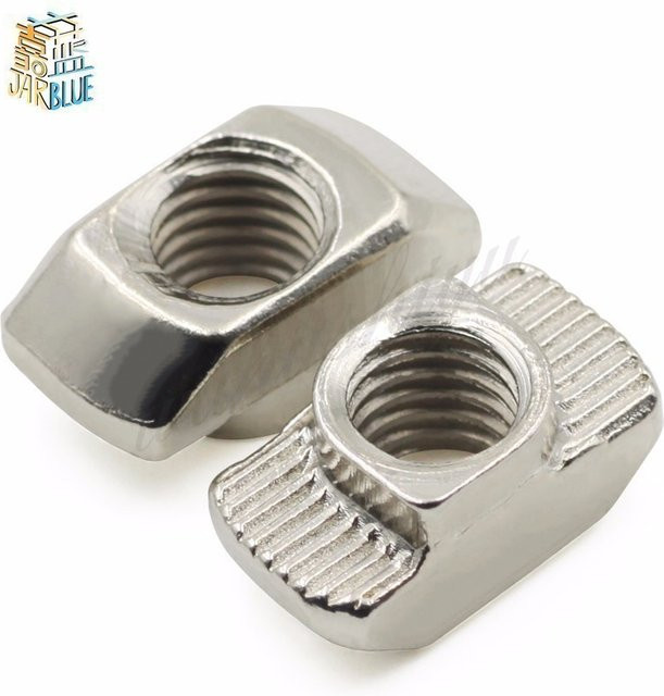 JARBLUE T-Mutter Schiebe-Mutter Set für 20er Serie Aluminium-Extrusion, Farbe: Silber, Typ: T-Form, Maße: 10 x 6 mm - Bild 1