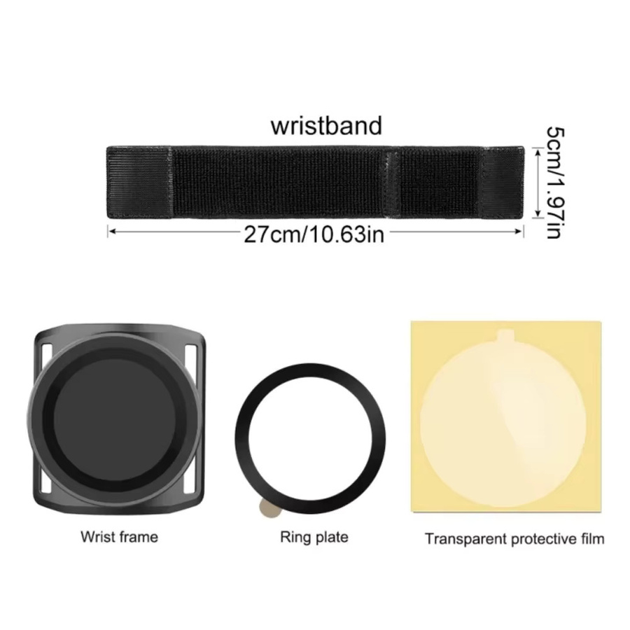 Maerknon Magnetischer Telefonhalter mit Armband und Handschlaufe für Sport und Outdoor, Schwarz - Bild 6
