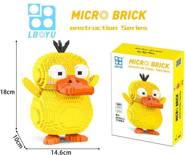 Pokemon Mikro-Baustein Pikachu Enton Garados Glurak Schiggy, Modell Figur, ab 14 Jahren - Bild 1