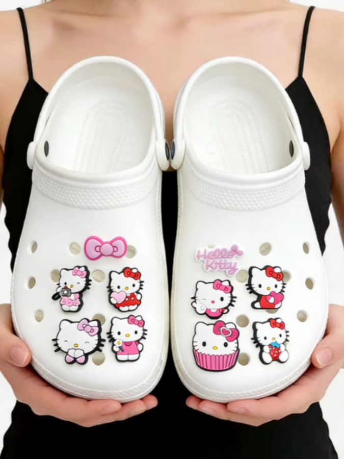 Mesuca Schuh-Charms, Hello Kitty, rosa Schleifen, Mädchen - Bild 4