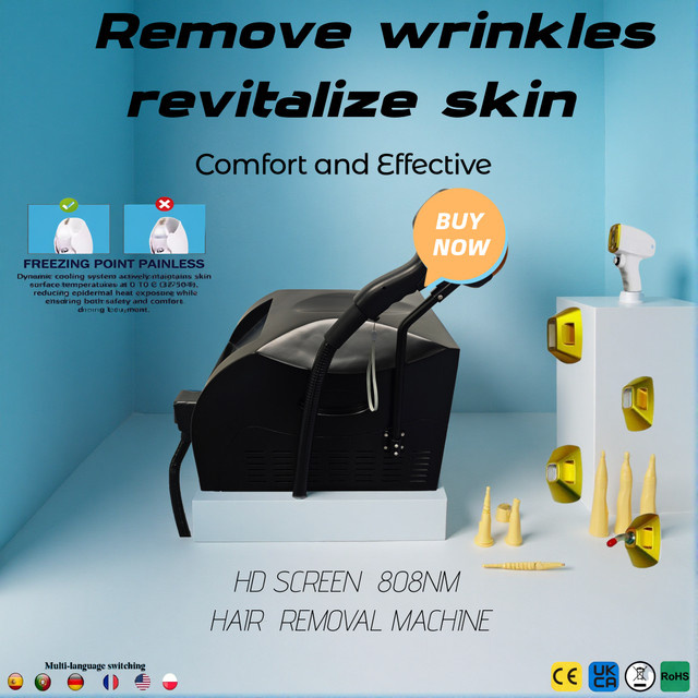 FODRK Diodenlaser-Haarentfernungsgerät mit Eiskühlung, Unisex, Schwarz - Bild 1