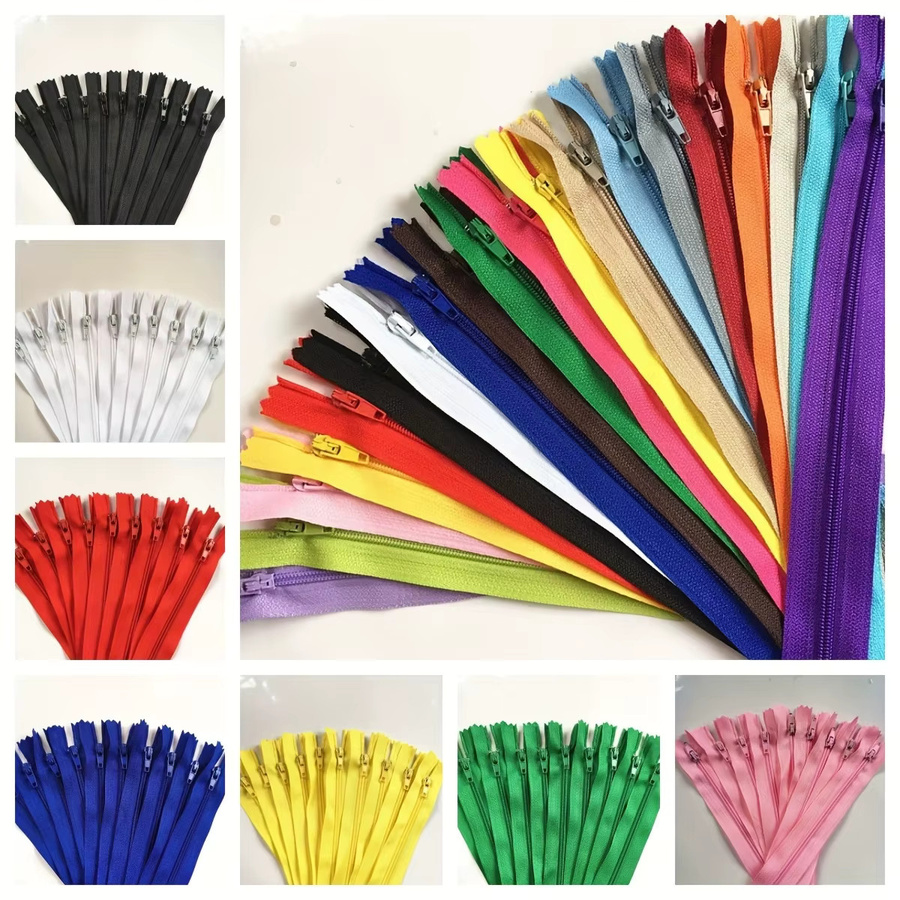 10 Stück Nylonreißverschlüsse in Blau, 16 Zoll, langlebige Kunststoffreißverschlüsse für Schneiderei und DIY-Handwerk - Bild 2